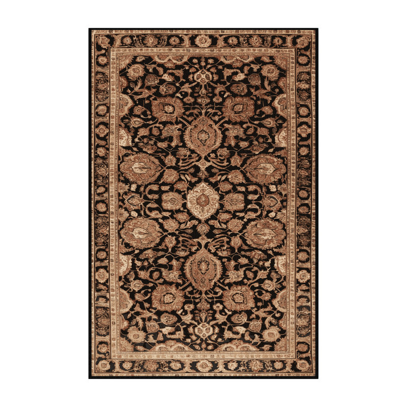 Tapis brun lavable à la machine, Rectangulaire 8 pi x 10 pi