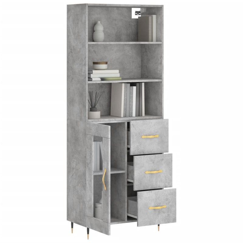 Laputz 69.5cm Sideboard, Concrete Grey