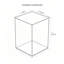 Table basse d'appoint en placage de noyer et en panneau de fibres à densité moyenne de qualité supérieure, 11,8 po x 11,8 po x 19,7 po, aucun article supplémentaire inclus-131446926