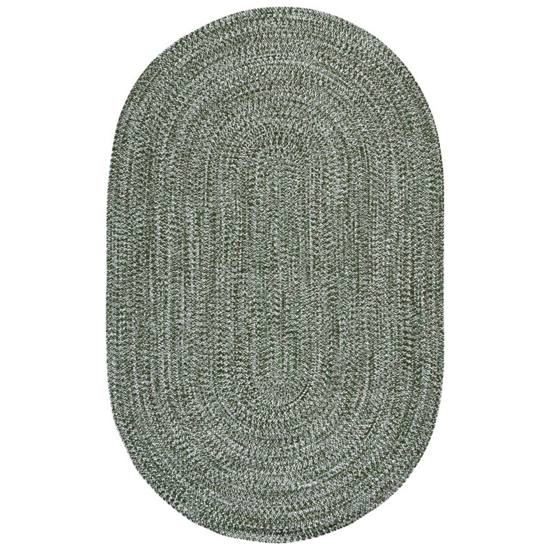 Braided 260 Hand Woven Performance Machine Washable No Pattern Rug, Oval 5' x 8'