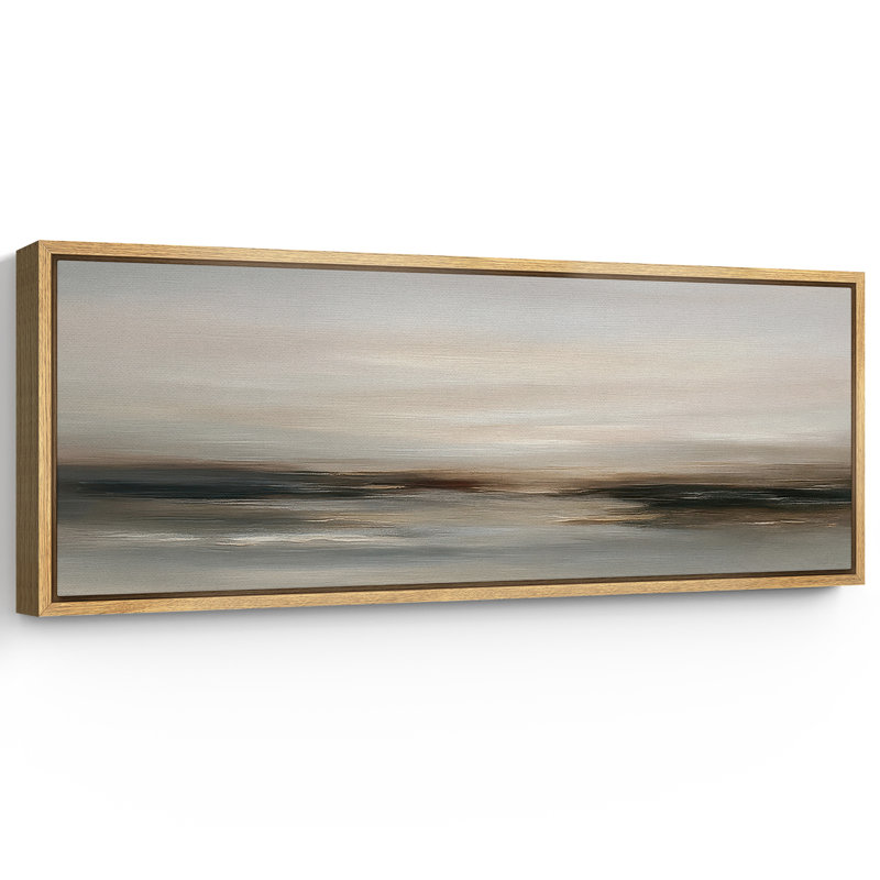 Grande impression sur toile encadrée, impression de paysage abstrait pour la décoration intérieure moderne, H 20 po x l 60 po