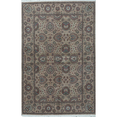 Tapis gris de haute qualité noué à la main
