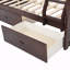 Lit simple au-dessus d'un lit double avec tiroirs de rangement-2104227592