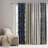 Bentley Ogee Knitted Jacquard Geometric Total Blackout Single Curtain Panel-1323470798-1323470770