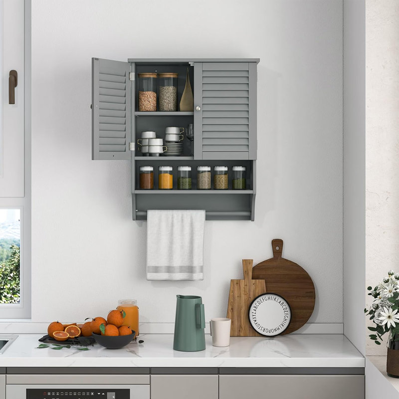 Rangement pour salle de bain Bajo, Gris