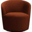 Fauteuil pivotant rembourré Bold Burnt Orange