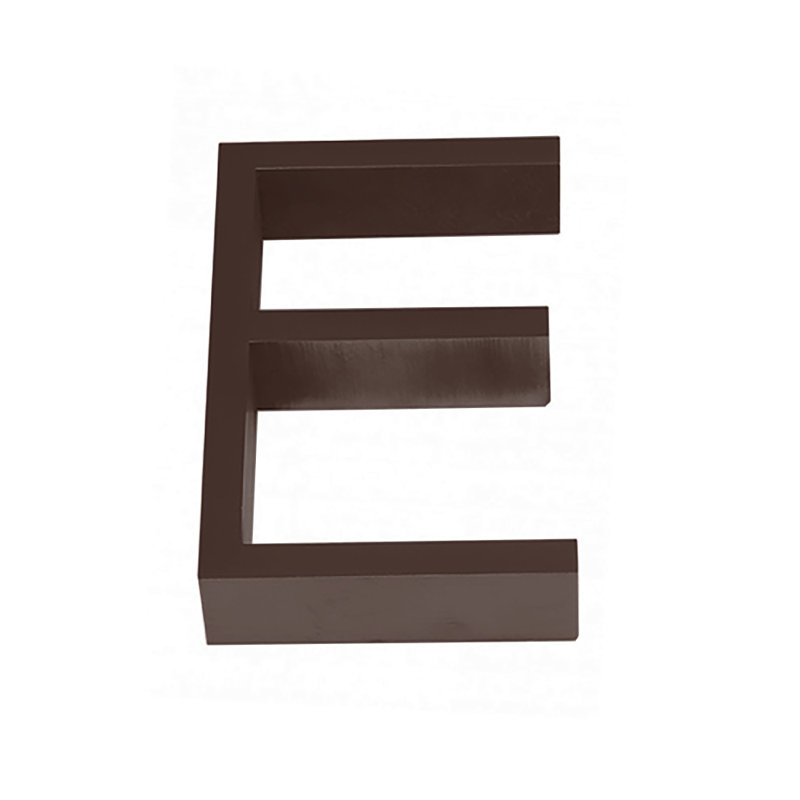5" Floating Mount House Letter, E, Satin Stainless Steel