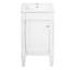 Armoire de salle de bain de style français 18 pouces avec rangement, lavabo en céramique, tablette réglable, charnières à fermeture douce pour les petits espaces-816414688