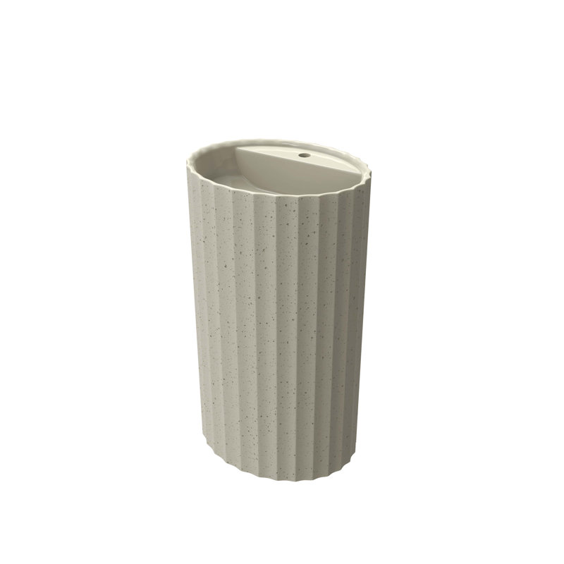 20" X 16" Solid Surface Pedestal Sink Bathroom Sink