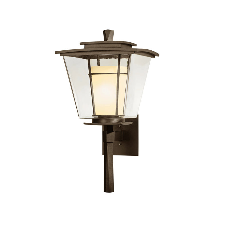 Lanterne murale d'extérieur 1 lumière Beacon Hall, Bronze côtier, H 17,6 po x l 8,9 po x P 9,4 po