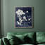 Toile encadrée de qualité supérieure Indigo Botanical II - prête à être accrochée-1985270439-1985270456