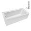 Baignoire en alcôve en acrylique blanc brillant avec drain extérieur 66 po x 32 po Streamline-101699427