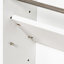 Armoire de cuisine 72 "cannelée avec 3 tiroirs à clavier et 6 tablettes de porte, armoire de rangement autoportante réglable pour la salle de bain, la salle à manger, le bureau, le vestibule, blanc