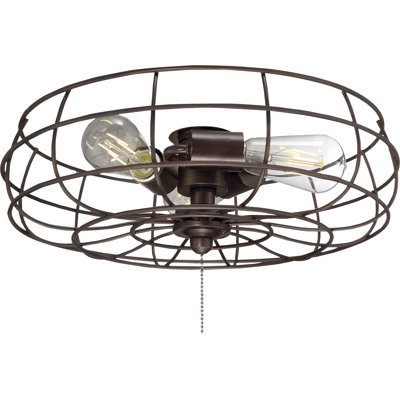 3-Light Ceiling Fan Branched Light Kit in English Bronze