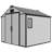 8 FT.W x 8 FT.D Resin Outdoor Storage Shed with Floor, Large Tool Sheds, with Assembly Video