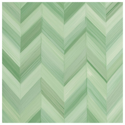 Green Chevron Pattern Double Sided Throw Pillows