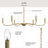Ilia 6-Light Brushed Gold Large Chandelier-127380338