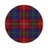 Tartan Blue Vegan Leather Round Pebble Placemat-126139223