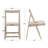 Humphries 22" Wide Solid Wood Padded Seat Folding Dining Chair Set-107393381