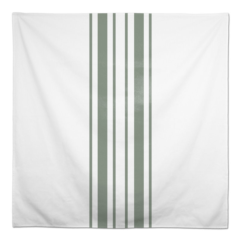 Mcbeth Striped Square Tablecloth, Green