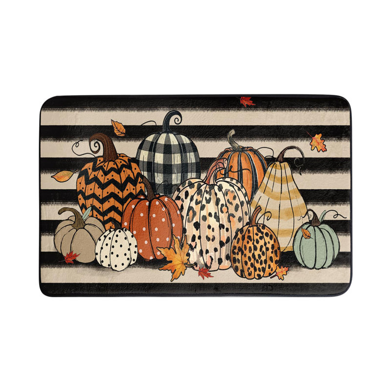 Tapis de sol Halloween en velours de cristal, E