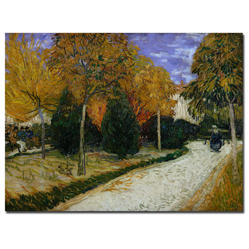 Vincent Van Gogh Framed Landscape Canvas Art, 18x24 Inches