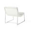 Fauteuil contemporain en cuir blanc avec siège ergonomique et rembourrage doux et élégant
