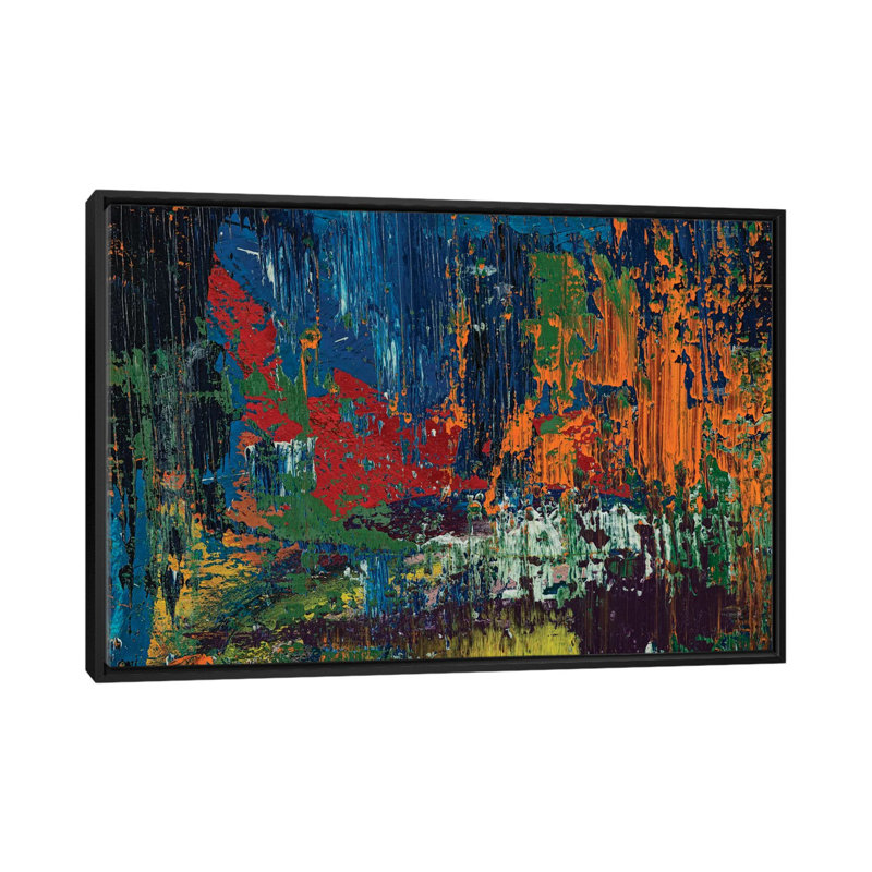 « sabotage », reproduction sur toile, H 18 po x l 26 po x P 1,5 po, Toile avec cadre noir, Pas de tapis