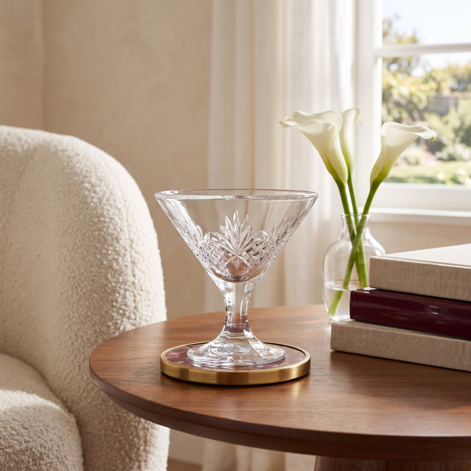 Dublin Crystal Martini Glass