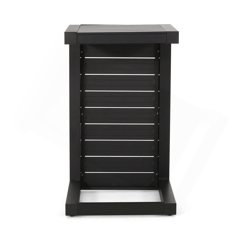 Table en forme de C Cape Coral Alu, Noir