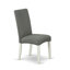 L'ensemble 3 pièces de table et chaises de cuisine contient une table de salle à manger ronde avec Dropleaf et 2 chaises de salle à manger Parsons en tissu gris, lin blanc-1228721726-1287740566-1228721665