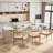 Wood Top Dining Table With Wood Legs And Extension-484999934