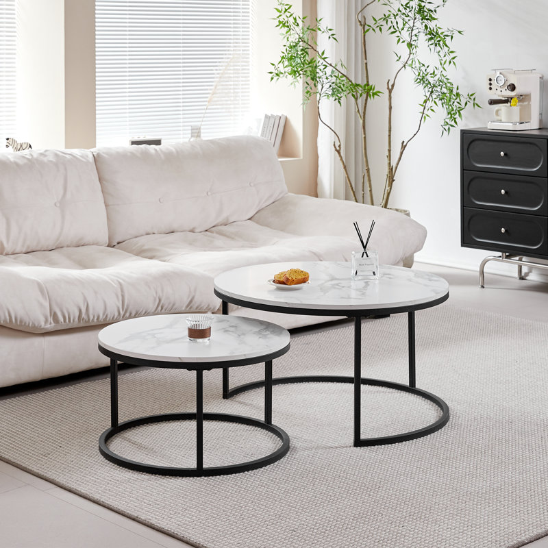 Emanni Frame Coffee Table, White