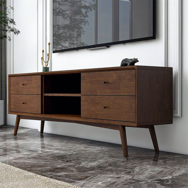 Charmant meuble télé moderne Mid-Century pour espaces polyvalents