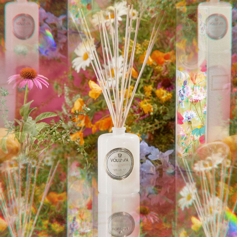 French Linen Reed Diffuser, White, Plant/Floral