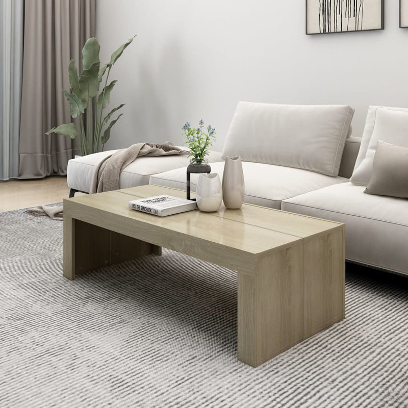 Aleyska Sled Coffee Table, Sonoma Oak, 35cm H x 50cm W x 50cm D