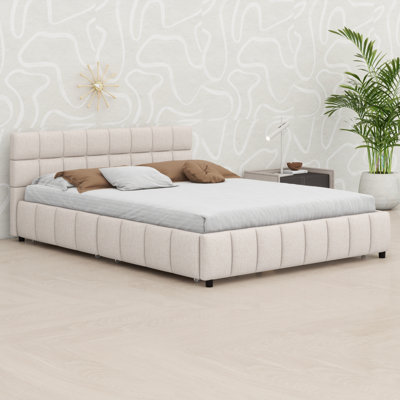 Lit plateforme capitonné Luxe Block