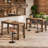 63'' High Top Pub Table with Metal Footrests