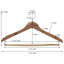 Cintre en cèdre avec barre de verrouillage pour costume / manteau Danton Space Saver