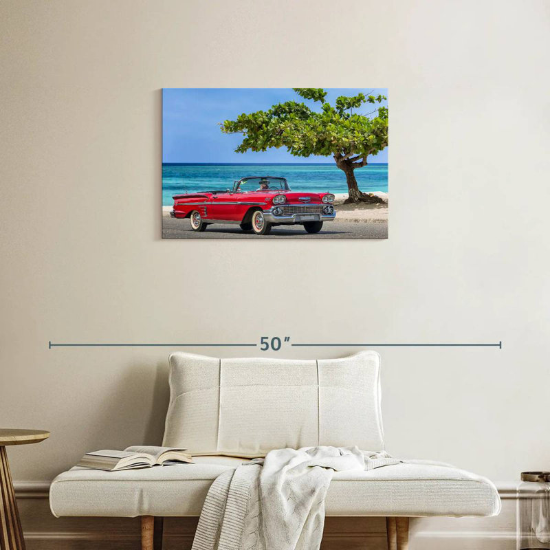 Mehar Red Cabriolet, 20" H x 30" W