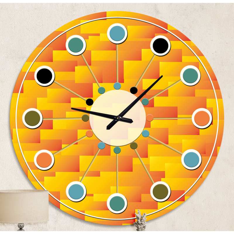 Horloge murale rétro Mid-Century, Moyenne