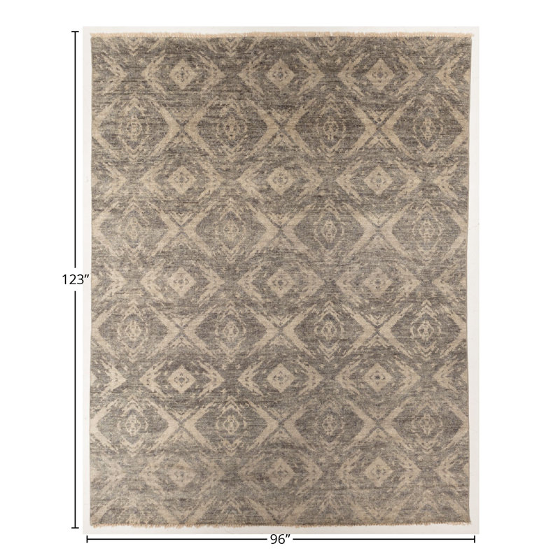 Hand Knotted Geometric Rug
