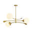 3 - Light Creative Linear Frosted Glass Globe Chandelier-308764612