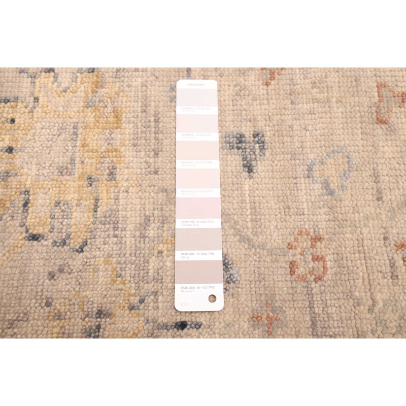 Tapis moderne gris Oushak 4 pi 0 po x 5 pi 10 po