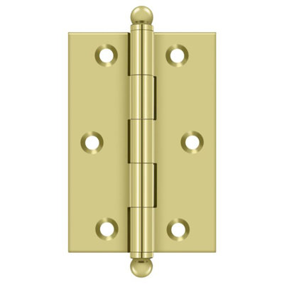 Charnière 3 po x 2 po Deltana CH3020U3, avec embouts sphériques en laiton poli