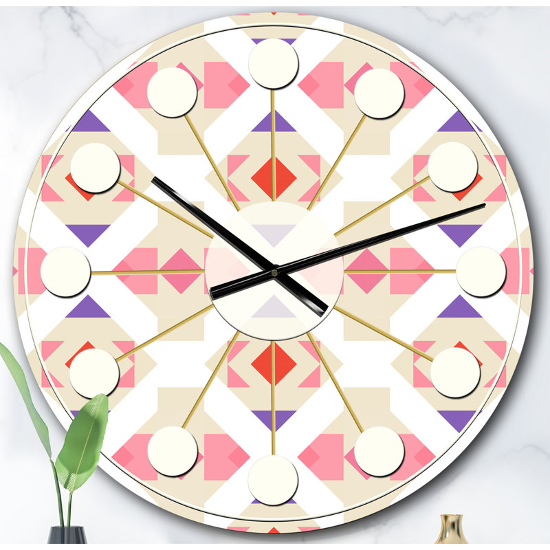 Triangulaire rétro Design VII - horloge murale Mid-Century moderne, Surdimensionné