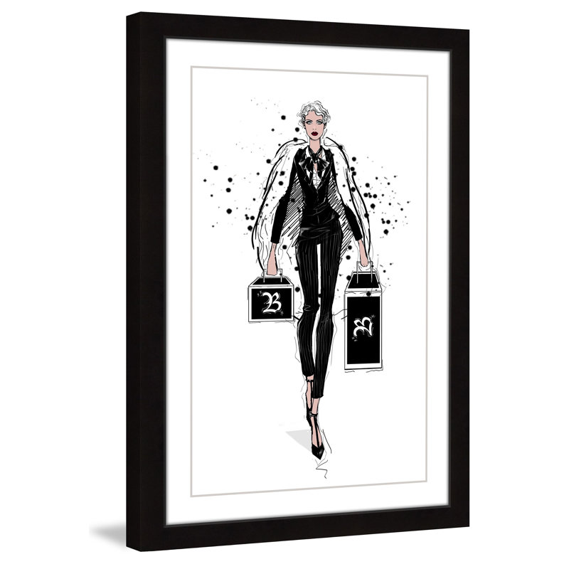 «Queen Bae» par Loretta So - impression encadrée sur papier, H 12 po x l 8 po x P 1,5 po