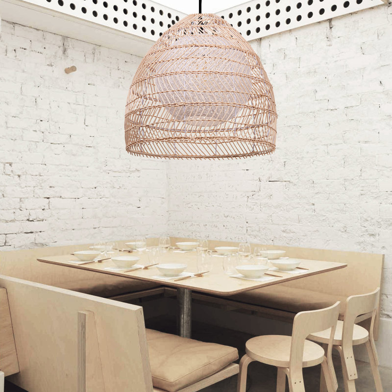 Loachapoka 1 - Light Rattan Single Pendant, 17,71'' H x 17,71" W' x 17,71'' D