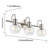 SOLFART Brushed Nickel Bathroom Light Fixtures Wall Lighting Sconce(3 Lights) Over Mirror-1034334930