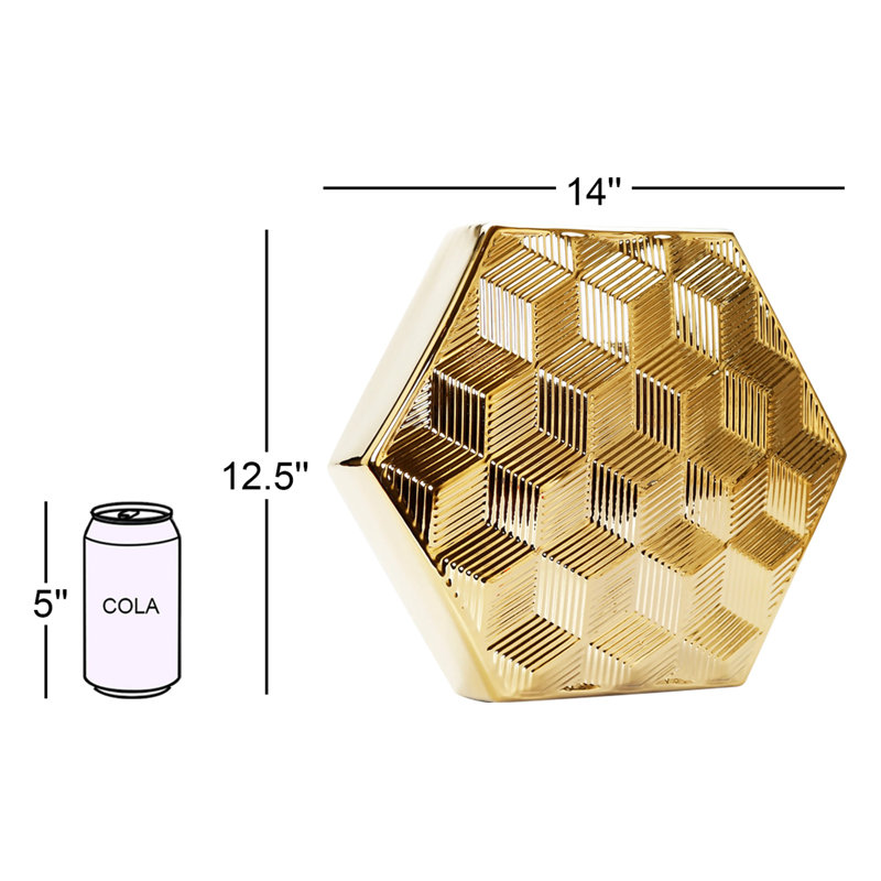 Vase or 12,5 "H Hegagon